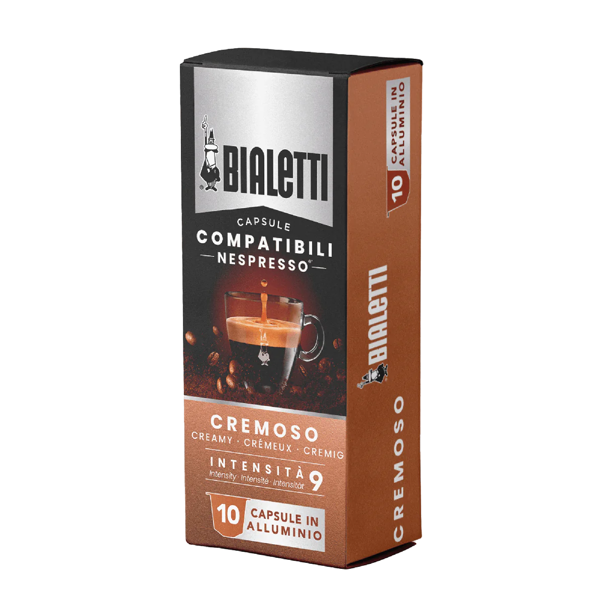 Bialetti Cremoso Nespresso compatible capsules Quantity 100 per case $ 53.90 SKU CF303309CAD-010