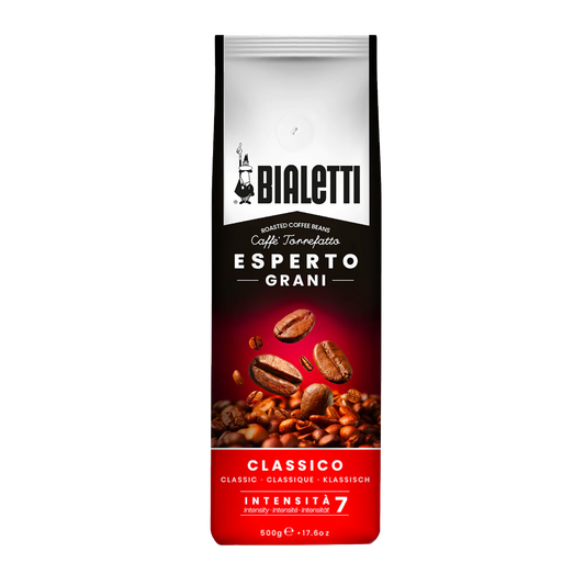 Bialetti Classico coffee beans/ café en grains QTY 500 grams 6 per case $ 71.94 SKU CF303217CAD-006