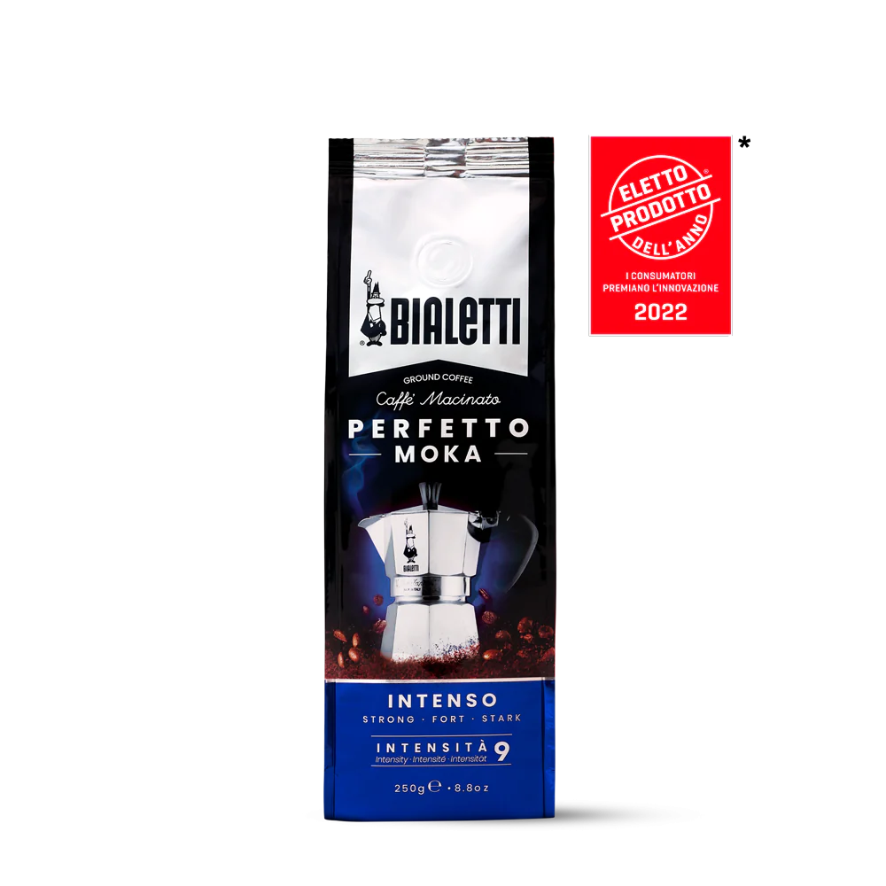 Bialetti Intenso roasted ground coffee / café moulu Qty 250 grams 6 per case $ 46.74 SKU CF303160CAD-006